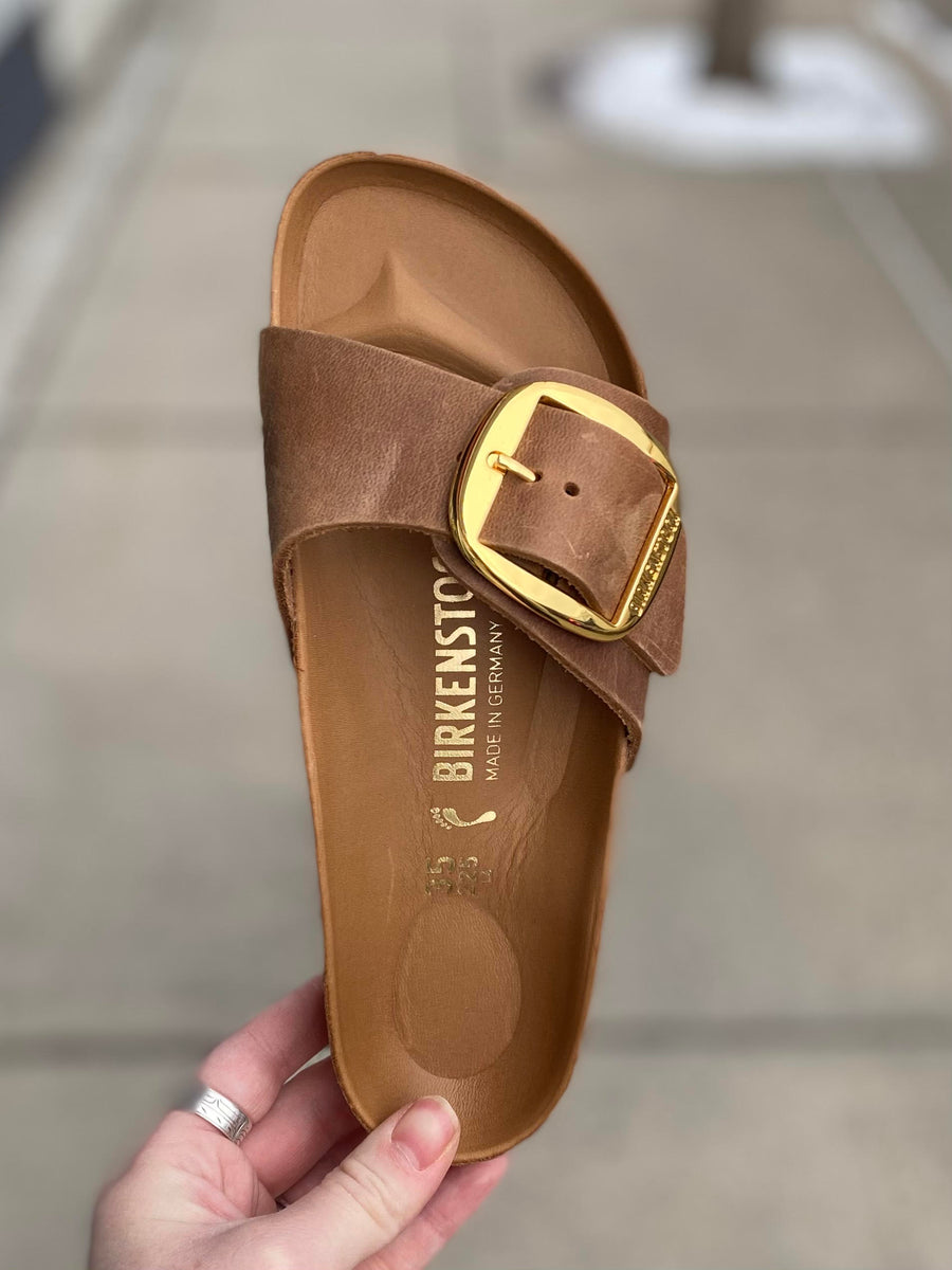 Birkenstock Madrid Big Buckle Cognac *NARROW* – Walk Rite