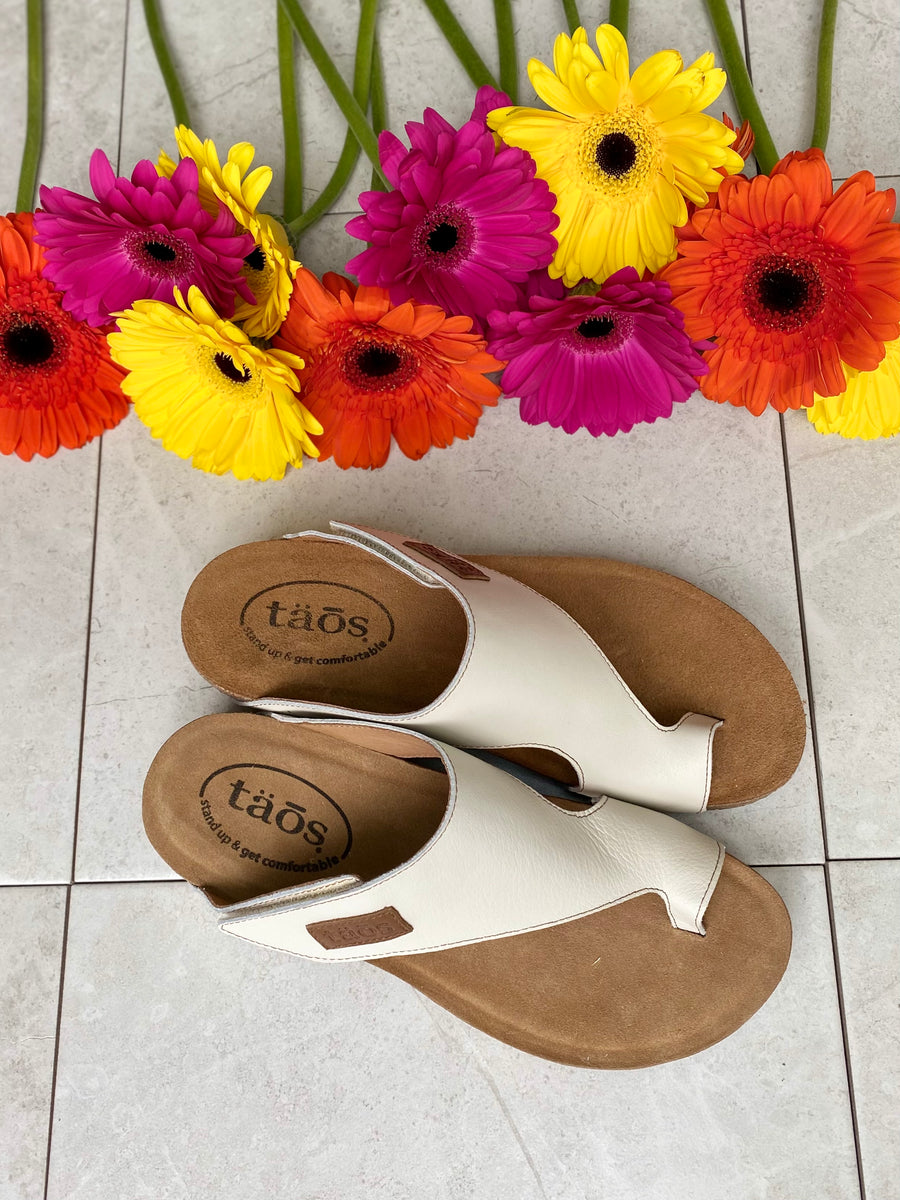 Taos best sale white sandals