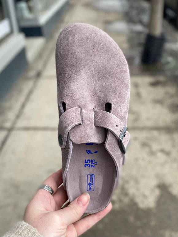 最終値下げ　新品　BIRKENSTOCK Boston Faded Purple Birkenstock - Boston - Faded Purple *Soft Footbed* – Walk Rite Shoes