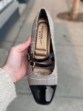 Piccadilly - Double MaryJane - Off White Plaid
