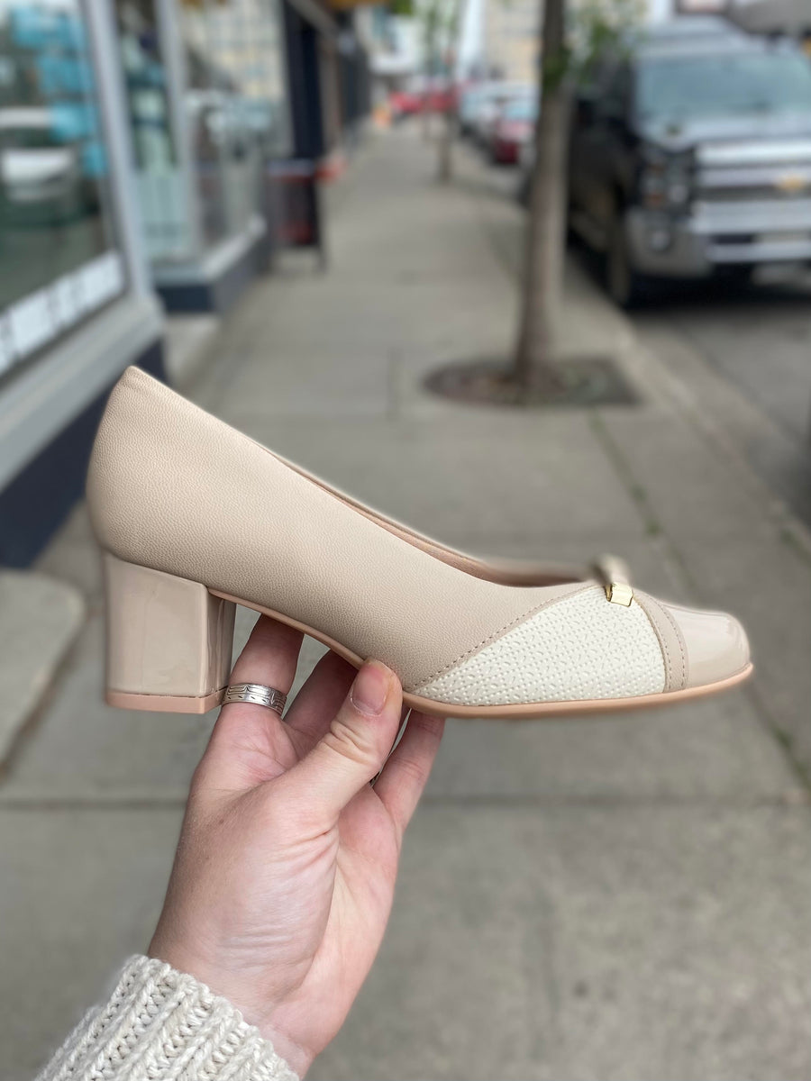 Piccadilly - Heel 2 Tone - Beige – Walk Rite Shoes