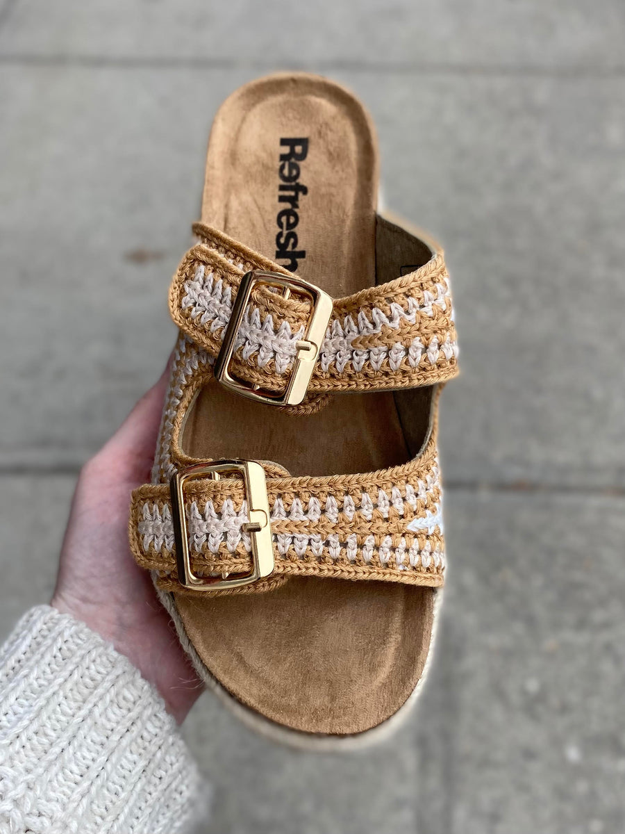 Refresh - Tex Slide - Beige – Walk Rite Shoes