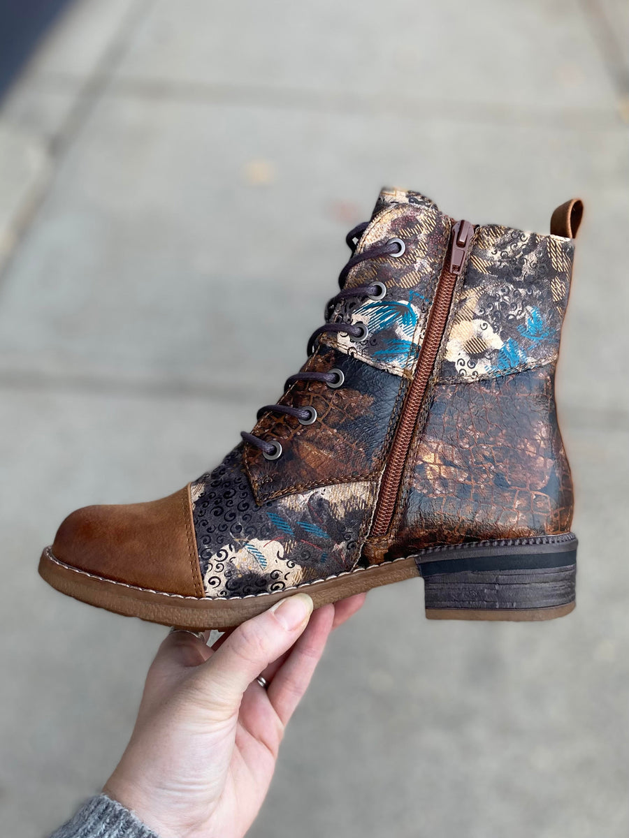 Rieker - Fabrizia - Brown Floral – Walk Rite Shoes