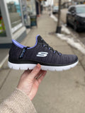 Skechers - Summits - Black/Purple *WIDE*
