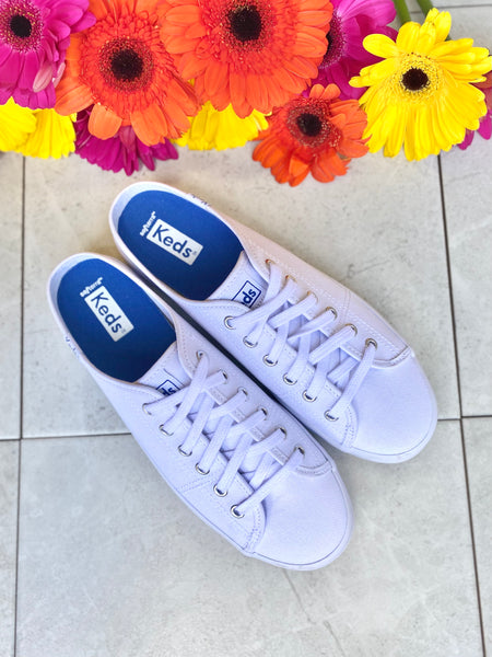 Mule Kickstart Leather Keds Keds Kickstart Mule White – Walk Rite