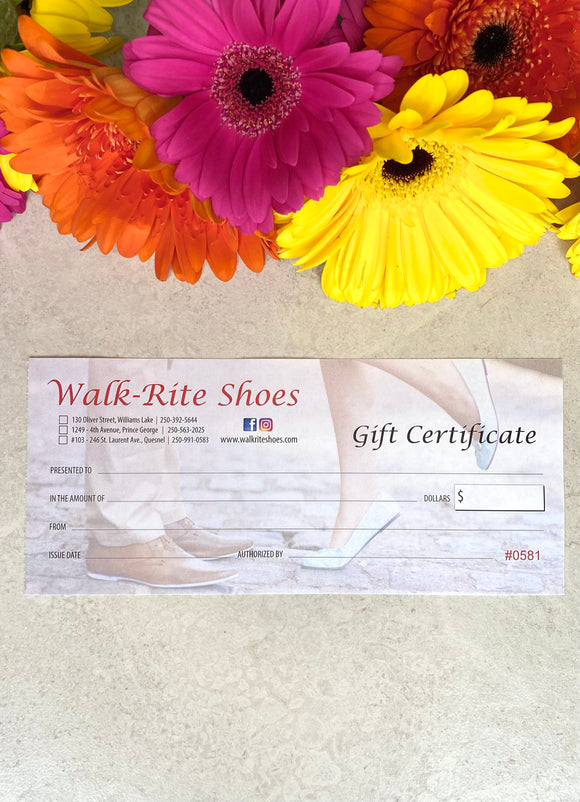 Walk-Rite Shoes Gift Card