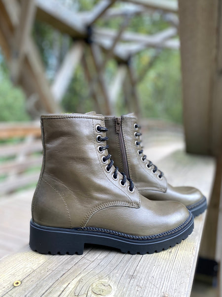 olive green combat boots